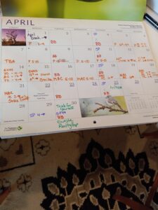 A calendar