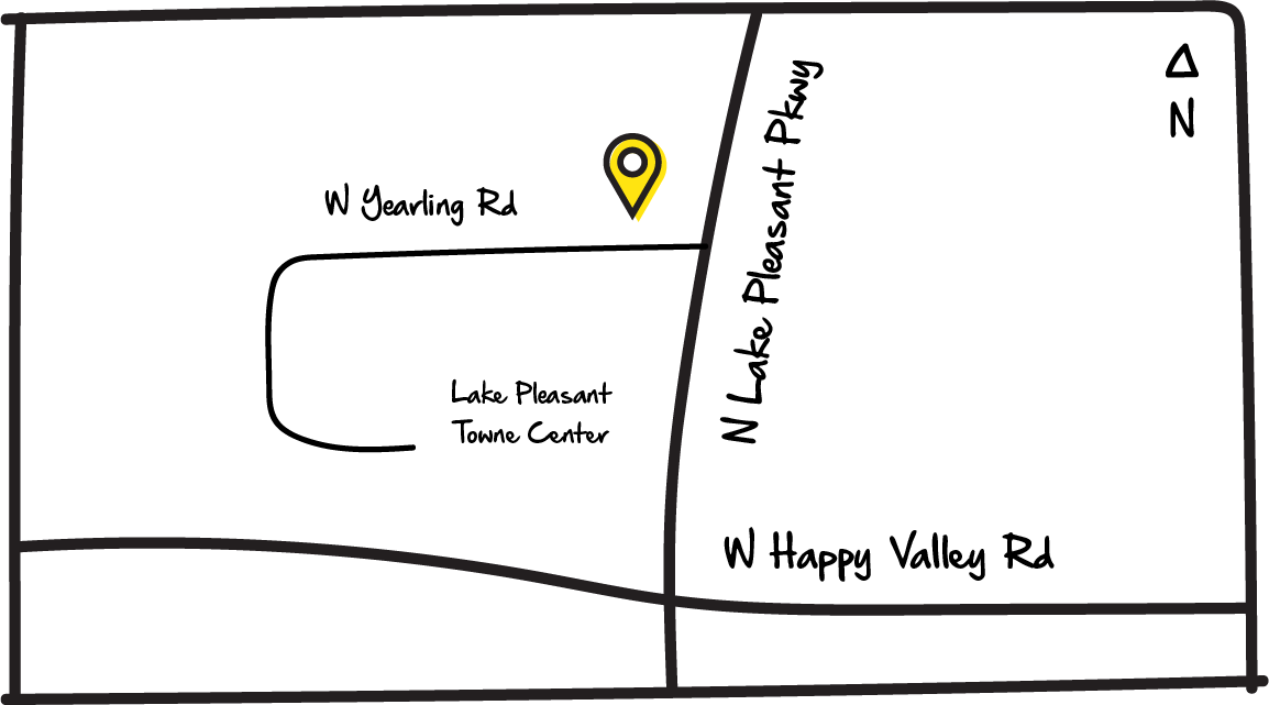 Cross streets and map of the school