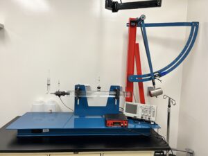 Picture of the midline fluid percussion injury device.