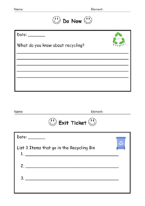 Showing my do now/ exit ticket