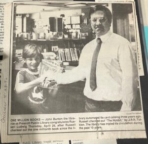One Millionth Book Prescott Courier Photo