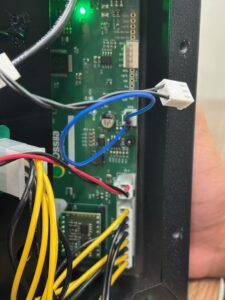Connecting two pins with a wire