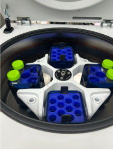 Inside a centrifuge