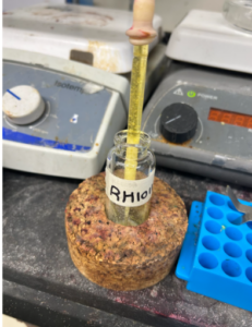 RH1011 precipitating in pipette after it was dissolved in DCM